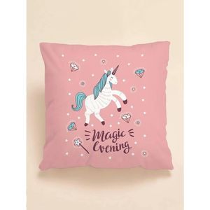 Unicorn Pink and Turquoise Pillow Cushion Cover